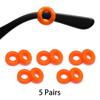 KAMMPT 5 Pairs/lot Non-slip Silicone Ear Hooks for Eyewear Soft Anti Slip Ear Hooks Glasses Accessories Anti-fall Eyewear Holder