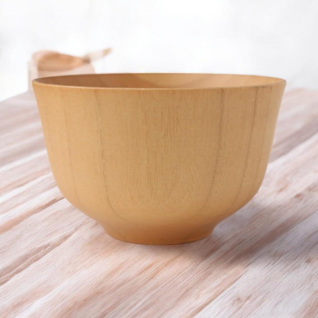 Miso Soup Bowl Wooden Modern Haban Natural X Current Model J-kitchens 11.5cm 6.6cm