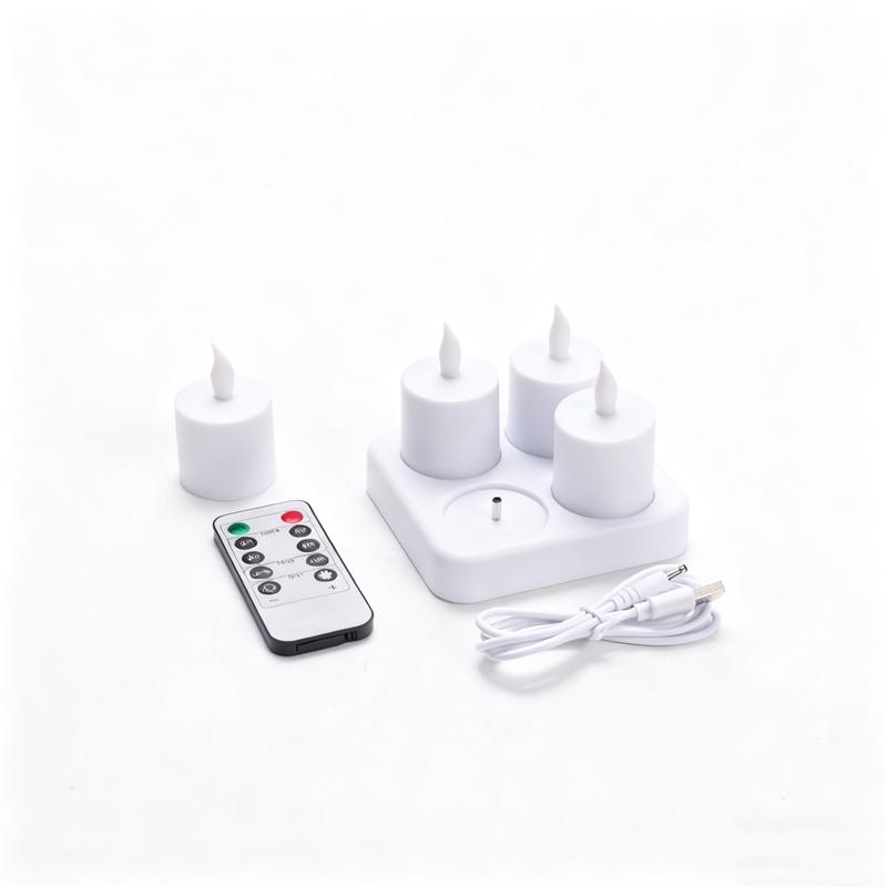 

4/6/12 шт. Светодиодные беспламенные чайные свечи, перезаряжаемые от USB, работающие от батареек, искусственные свечи для свадебного, валентиновского, домашнего праздничного декора