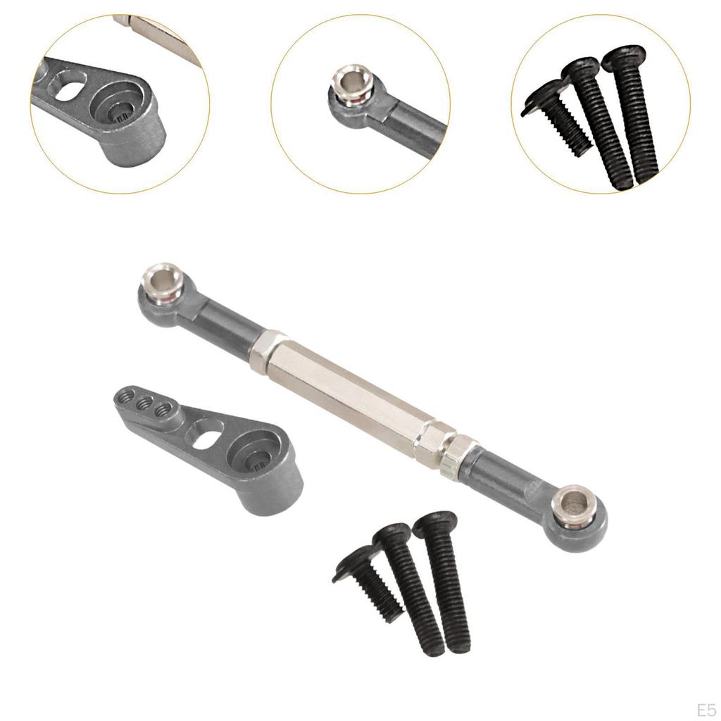 Steering Arm Aluminum Adjustable Easy To Install Metal Rod Pull for 104002 104001