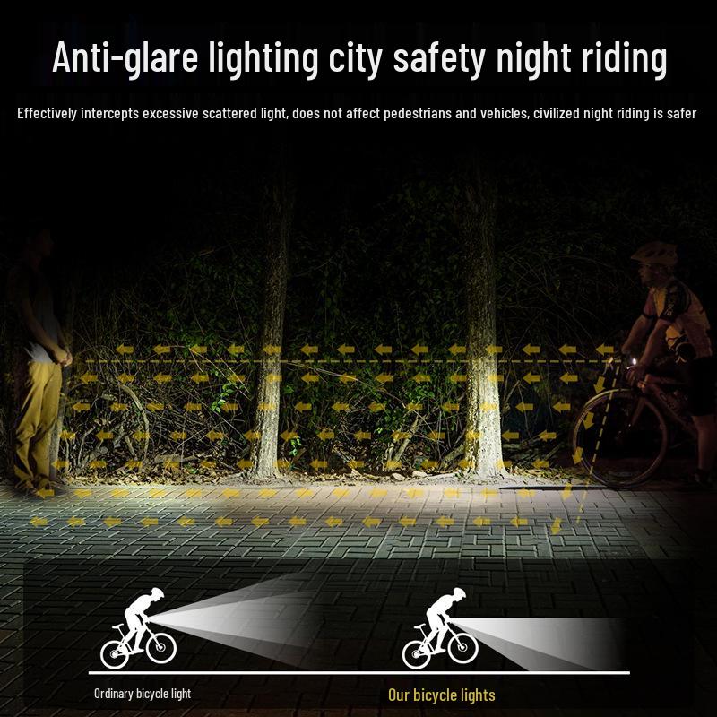Waterproof Outdoor Bicycle Light Set: Easy-Install Front & Tail Lights for Night Riding