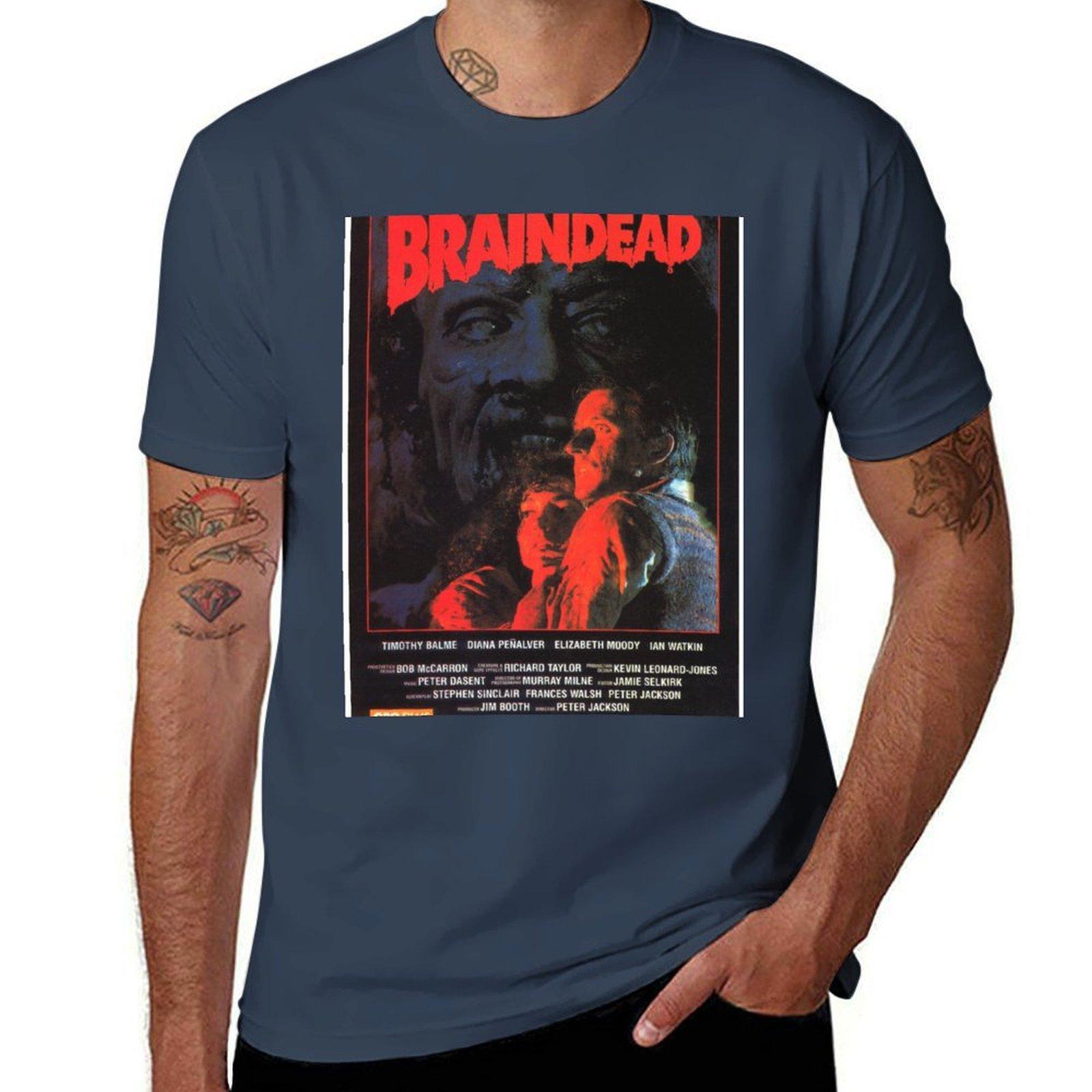 Футболка Braindead футболка аниме хлопковые футболки мужская 100% Футболка S