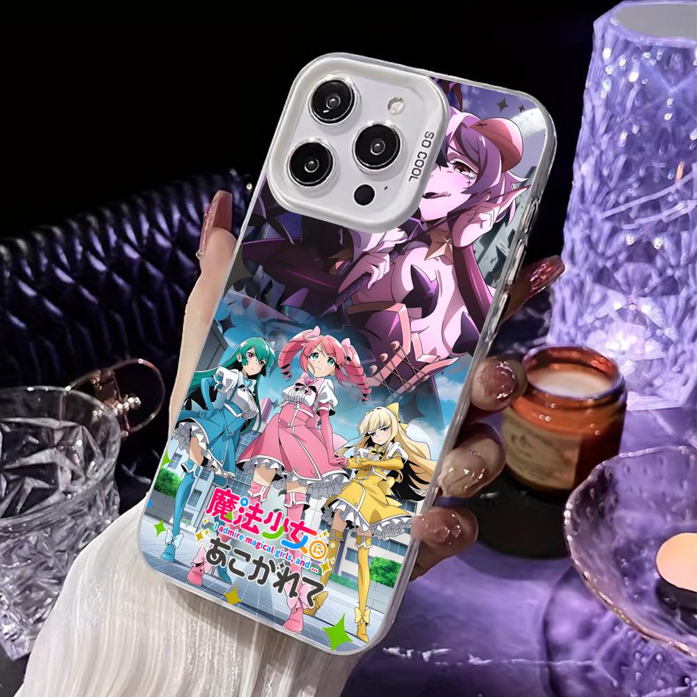 Gushing Over Magical Girls Phone Case for iPhone 17 16 15 14 13 12 11 X XR XS 8 7 Air Pro Max Plus White Translucent Cover