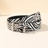 Leopard Print Heavy Metal Belt Punk Women's Belts Trend Jeans Belt  Fashion Decoration