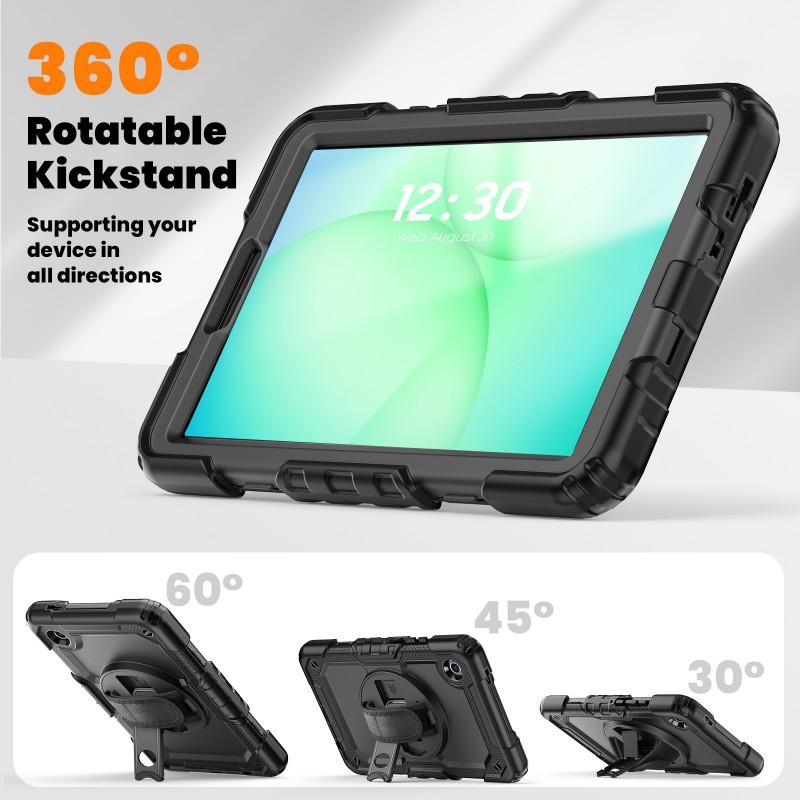 8.7 Inch Tablet Case Galaxy Tab A9 A11 X110 X133 With Silicone Bumper PC Back Shell Hand Strap Kickstand