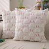 Comfortable Rabbit Throw Pillow Cover Square 45cm Backrest Cover Warm Pillowcase Winter