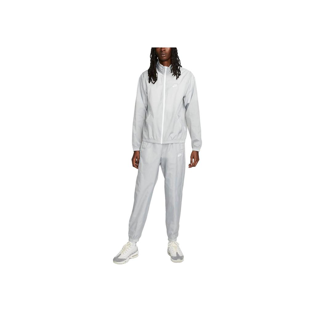 Nike Sportswear Club Logo Printed Breathable Sports Suit Men suits Light-Smoke-Grey DR3337-077
