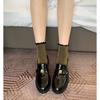 Whole Cowhide~ Thick-soled Camellia Jk Small Leather Shoes, Women's Small Gold Buckle, One Pedal, Lazy with Skirt, Genuine Leather Loafers