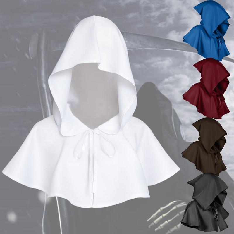 Mantello Medievale con Cappuccio per Costume di Halloween