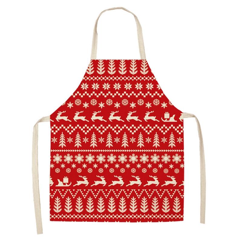 Linen Merry Christmas Apron Christmas Decorations for Home Kitchen Accessories 2025 Christmas Natal Navidad 2025 New Year Gifts