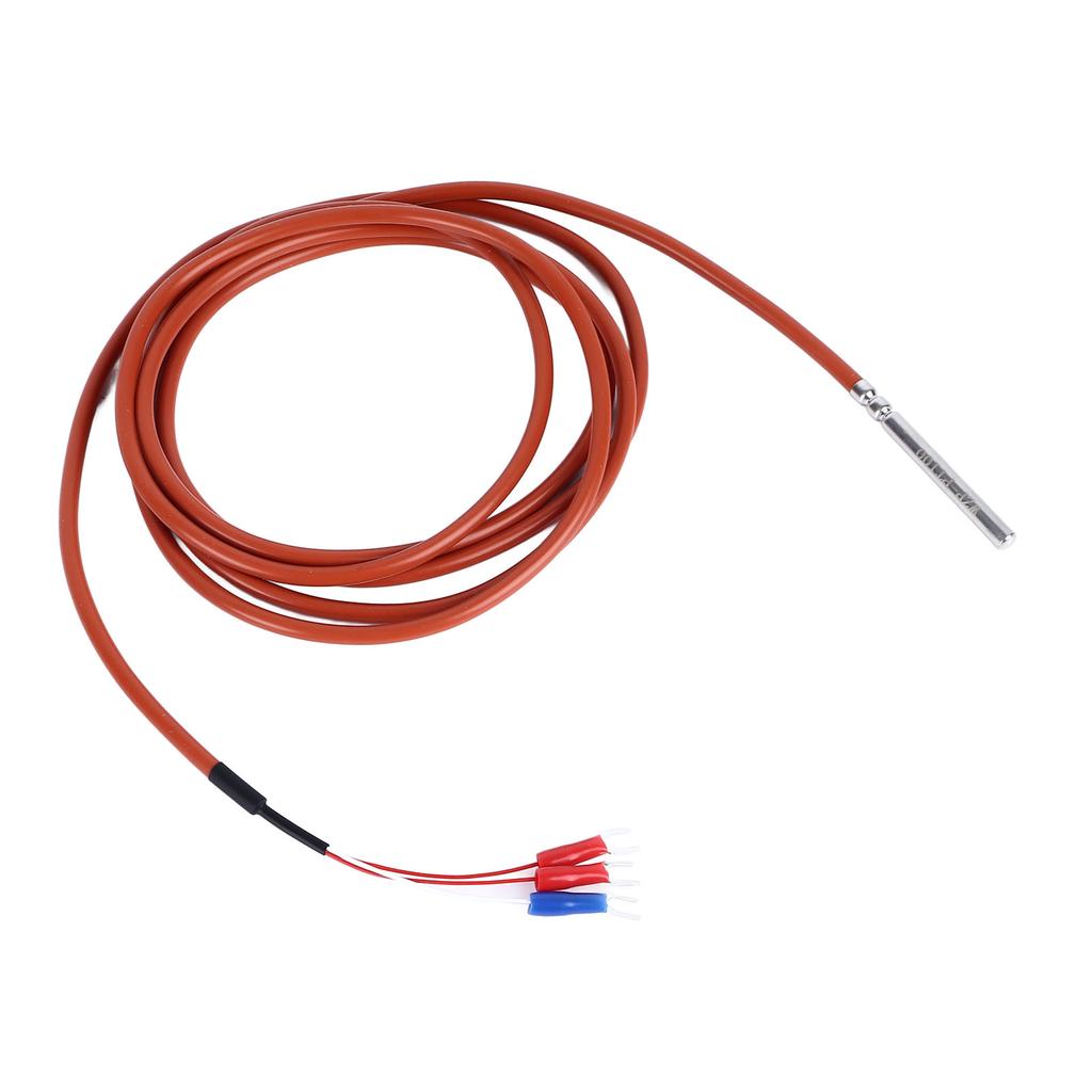 Czujnik Temperatury Sonda 2m Stal Nierdzewna Wodoodporna Ryflowana PT100 ?50?350 stopni Celsjusza  Odporność termiczna