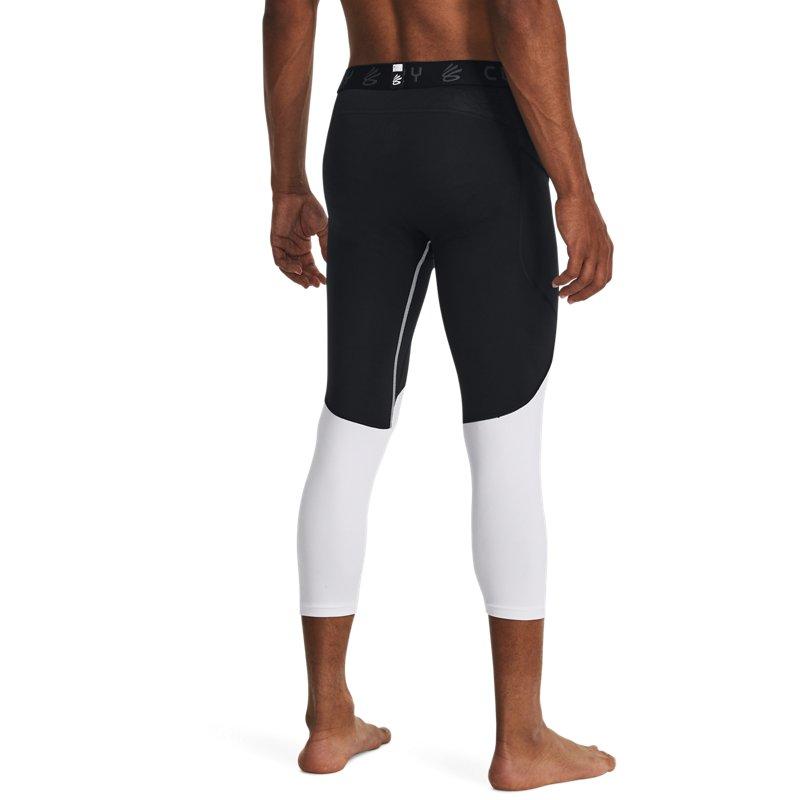 Under Armour Curry Color Block Compression 3/4 Pants Men Black 1379828-001