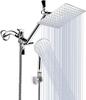 American Style Stainless Steel Chrome Finish Handheld Shower Combo Extended Arm Nine-Function Dual Shower Kits Hotel Apartment
