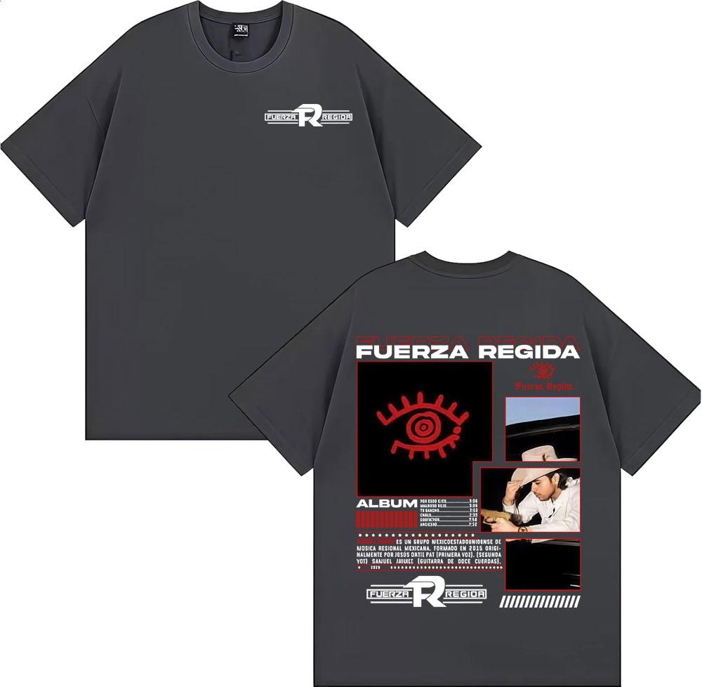 Fuerza Regida 111XPANTIA 2025 Album Tshirts Men Women Hip Hop Punk Style Oversized T Shirt Cotton 100 Short Sleeve Tshirt Tops