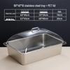 Stainless Steel Food Display Tray with Transparent Cover