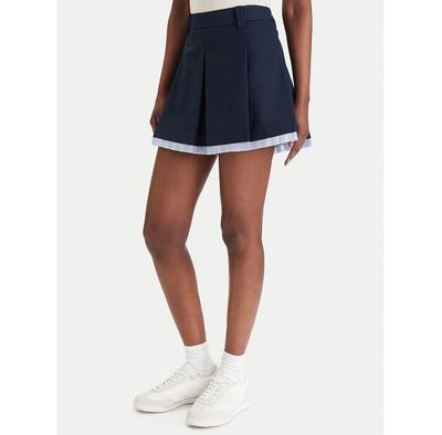 Varsity Pleated A-line Skirt
