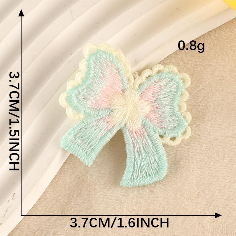 Stickerei Etikett Schleife DIY Handkonto Zubehör Zubehör Aufnäher Stoffaufkleber Brosche Schmuck Haarschmuck Zubehör Stickerei Aufkleber