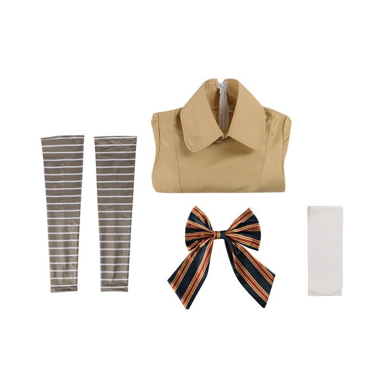 

M3Gan/Megan Cosplay Costume Movie-Style Dress Cosplay Outfit Role-Playing Costume Halloween Female Complete Set (Dress + Bow + Sleeves + Socks) 110
