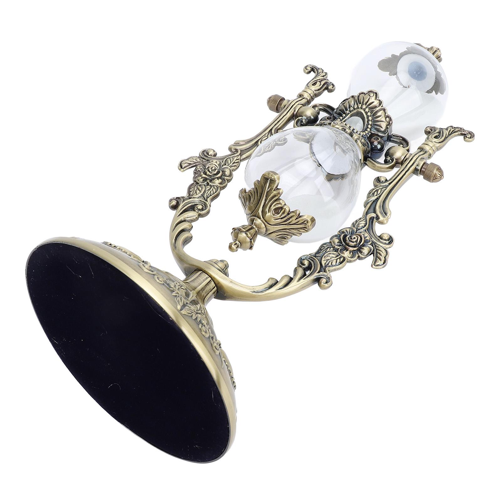 Песочные часы на 30 минут Антикварные металлические песочные часы Винтажные гравированные песочные часы Песочный таймер для дома Гостиной Спа Медитации Настольный Декор