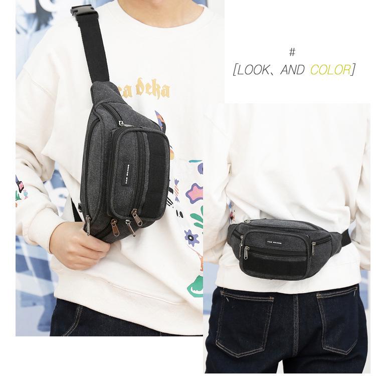 Durable Multi-layer Outdoor Waist Bag - Large Capacity for Running, Phone, Tools, and Money.