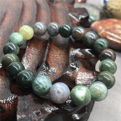 Natural Stone Indian Agate Bead Bracelet 8mm/10mm/12mm Ethnic Wind Bracelet Jewelry