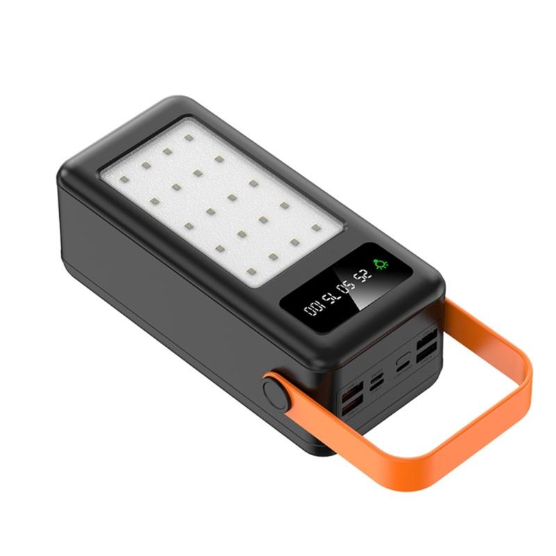DIY 28x 18650 PD QC4.0 3.0 22.5W Battery Storage Box Super Fast Charging Power Bank Case 18650 Holder with Camping light Line
