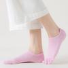 Women's Summer Cotton Five-Toe Socks - Breathable, Thin, Short Crew, Invisible Boat Style