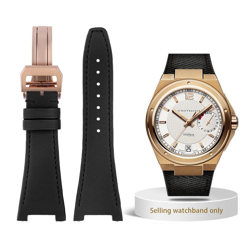 Curea de ceas de 28 mm pentru ceas IWC Engineer Curea cu crestătură Seria IW500501 IW378507 IW322703 Curea de ceas din piele naturală Nylon Brățară
