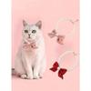 1pc Pet Cat Faux Pearl Necklace, Cute Faux Pearl Bow Tie Collar, Suitable For Dogs And Cats