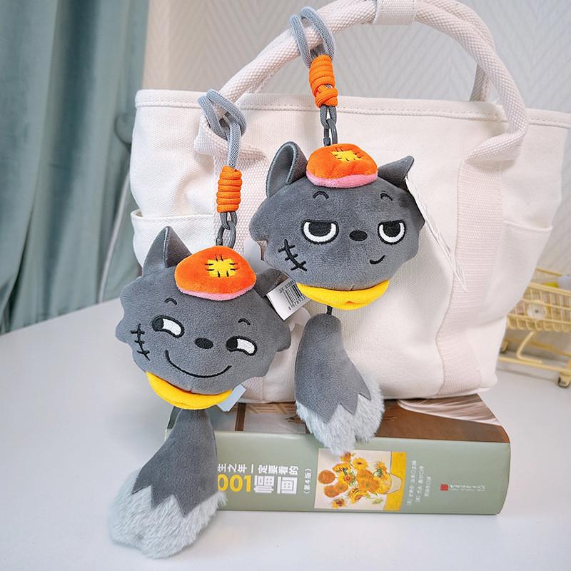 Bigbig Wolf Plush Keychain With Expressive Face For Bag Accessories And Gifts