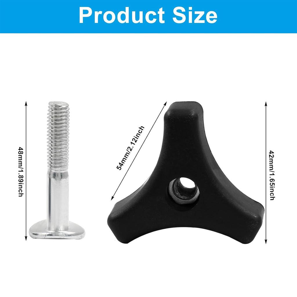 Triangular Handle Knob Screw Nut For Lawn Mower Secure Grip Plastic Design Universal Gardening Tool Accessory
