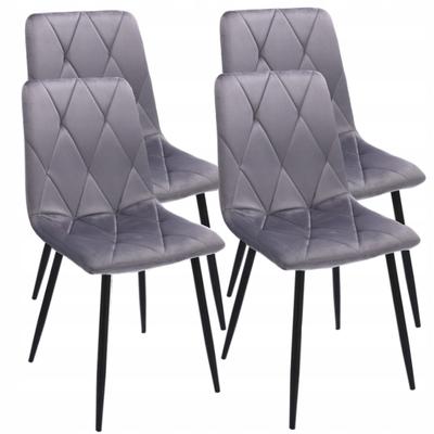 4 x Polsterstuhl gesteppt SAMT modern
