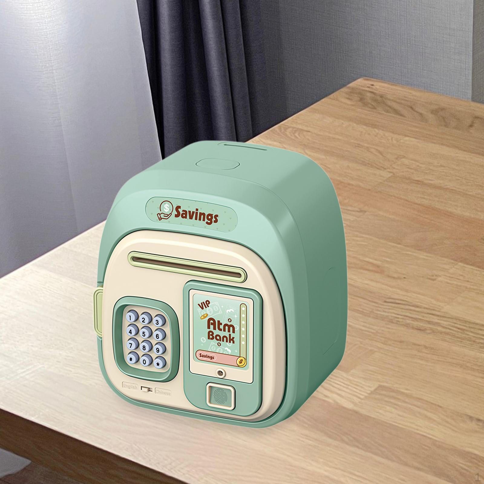 

Цифровая копилка с защитой паролем, автоматическая коробка для детей, большая емкость для сбережений зелёный
