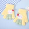 Winter Gestrickte Samt Babyhandschuhe Niedlicher Hase Kinder Warme Fäustlinge Mädchen Outdoor Winddicht Vollfingerhandschuhe