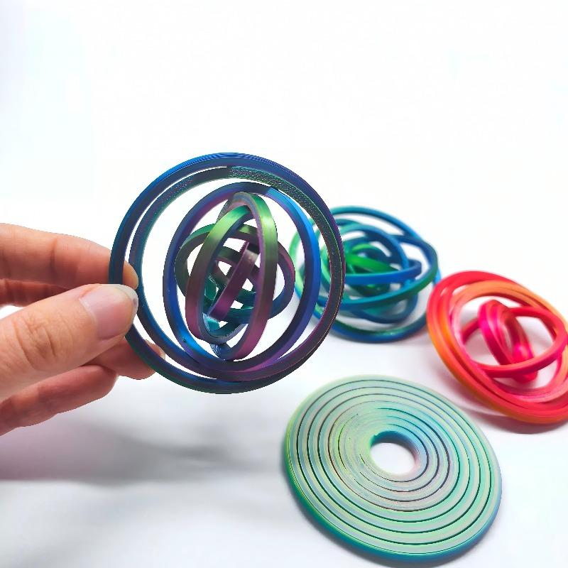 3D Printing Model Fingertip Gyroscope Gravity Rotation Anxiety Relief Funny Decompression Toy 3D Printed Rotating Ball Toy Gift