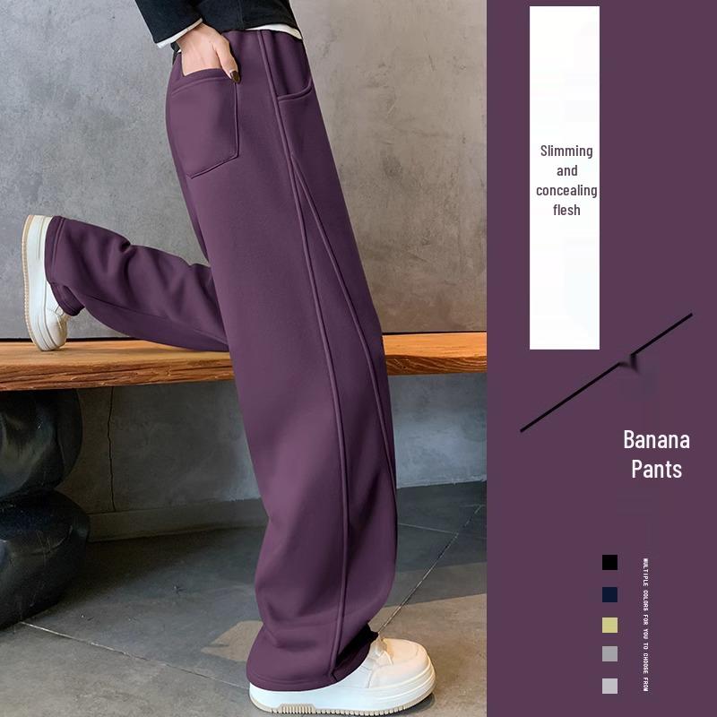 

Women s Purple Wide-Leg Velvet Scythe Pants - Autumn/Winter 2026 Collection M