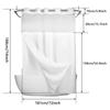 Hook Free Shower Curtain Waterproof Bathroom Curtains with Snap-in Liner Washable Bath Curtains Decorative White Shower Curtain