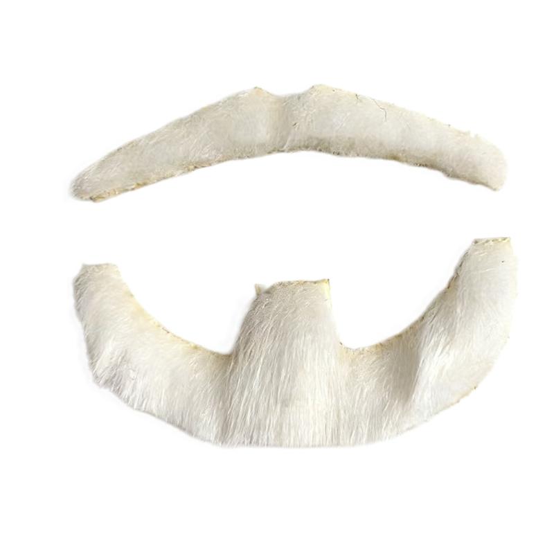 Costume Mustache and Goatee Set with Adhesive Wear for Cosplay Looks, Theater Outfits, Party Styling and Booth Photos