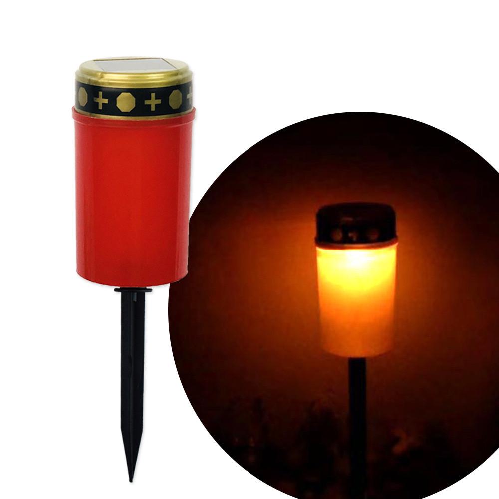 

Outdoor Waterproof Solar Cemetery Lantern With Sensor For Grave Decoration And Longlasting Illumination красный
