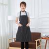 Kitchen Bib Cooking Apron Stripe BBQ Baking Waterproof for Woman Men Chef Waiter Cafe Shop Adult with Two Pockets