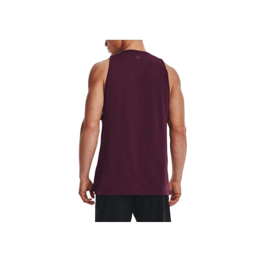 Under Armour Solid Color Crew Neck Sleeveless Vest Men Tops Rock-Purple 1378990-572