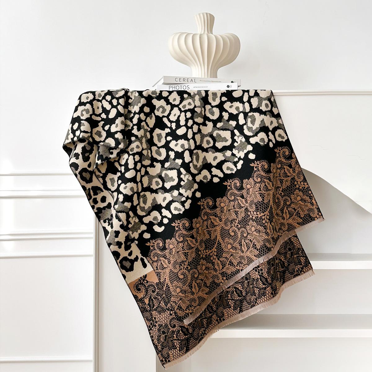 

Осенне-зимний женский теплый шарф, имитация кашемира, ретро-шарф, универсальная мягкая шаль 185*65 чёрный