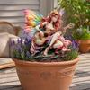 Yousheng Guitarist Fairy Garden Stake, 2D Acrylic Fairy Tale Yard Art Stake, Waterproof Flower Fairy Playing The Guitar Outdoor Decoration for Lawn
