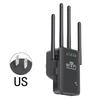 4 Antenna 300M WiFi Extender, Wireless Signal Booster Repeater for Home Router, US/EU/UK Plug