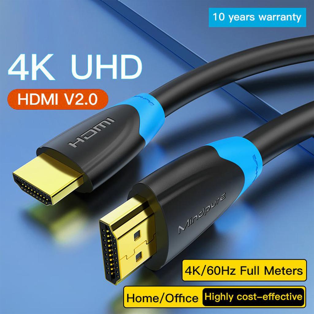 MINDPURE HD001 1.5m 4K HD Video HDMI Male to Male Cable Gold Plated HDMI 2.0 Cord