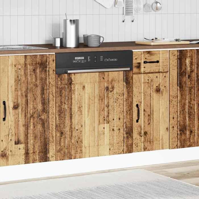 VidaXL Dishwasher Panel Lucca Old Wood Engineered Wood 853905