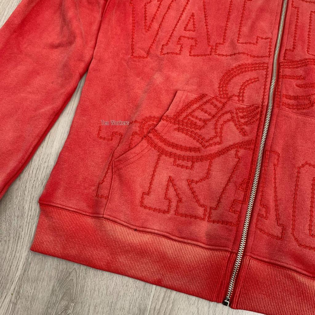 Vale Forever Sand Garden Vyšívaná mikina na zip - Trendy americká značka