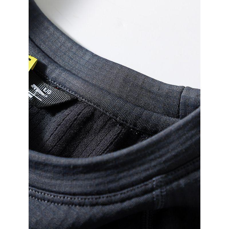 Sports Running Fitness Fitness Training Wear Men's Autumn and Winter Fleece-lined Bottoming Shirt Foreign Trade Men's Clothing Long sleeves Shirt