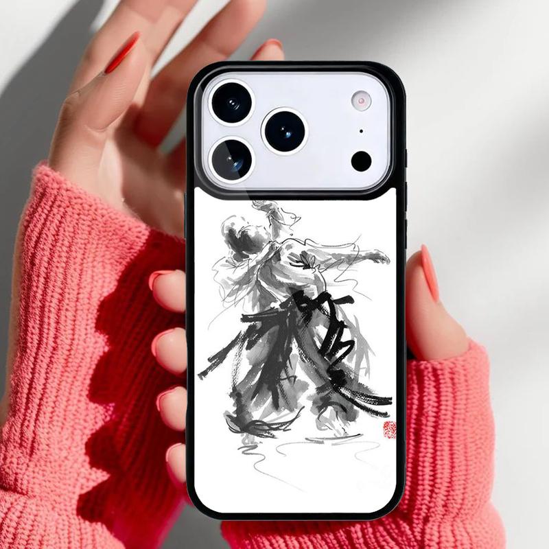 Aikido Japanese Martial Phone Case for iPhone 17 16 15 14 13 Pro Max Back Cover for 12 11 Pro Coque