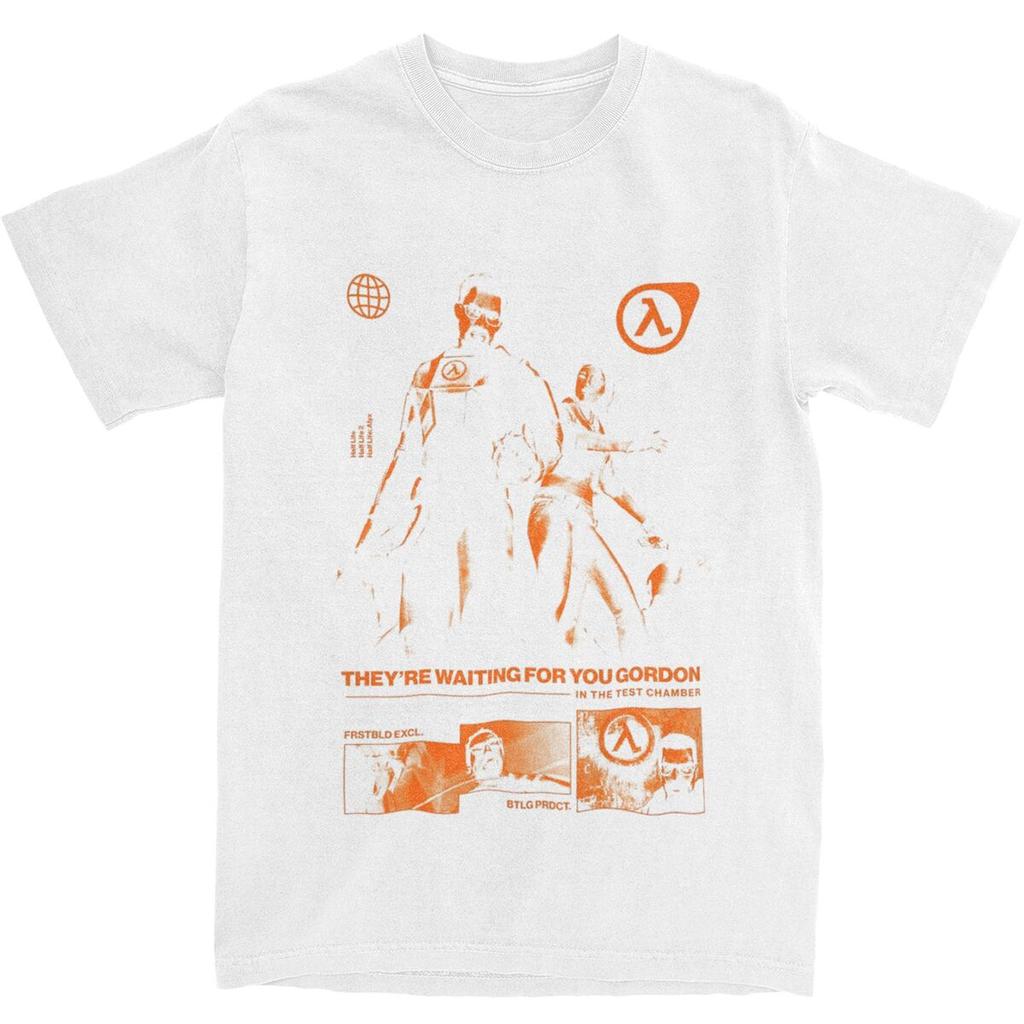 Übergroßes T-Shirt Videospiele HALFS LIFES V4 Baumwoll-T-Shirts Trendiges T-Shirt für Männer Sommer Y2K Retro Lockere Kurzarm-Tops